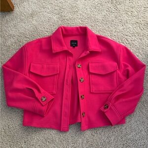 Bright Pink Button-Up Jacket